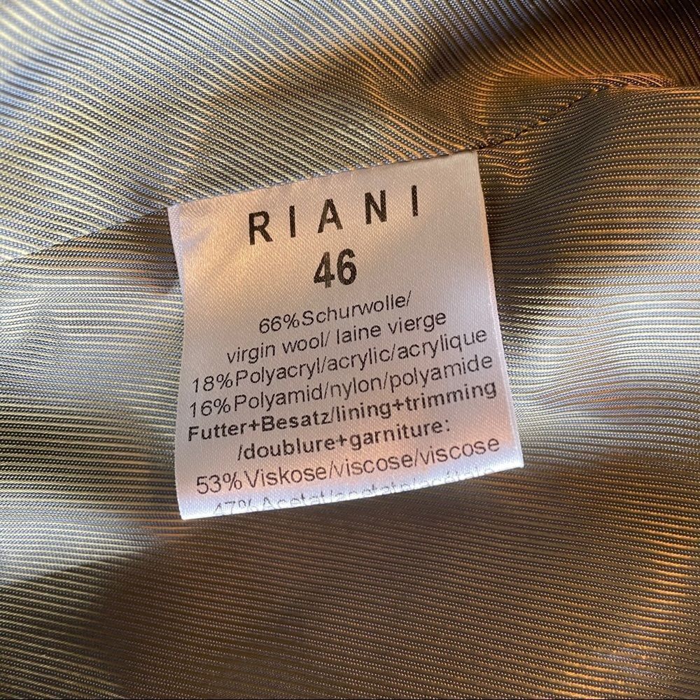 Riani women’s Dress blazer jacket size 46 wool gold detail sparkle - Picture 5 of 5